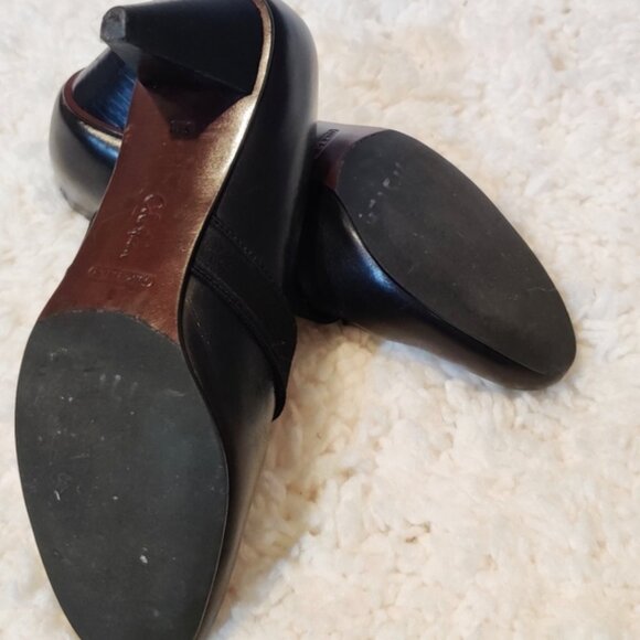 Cole Haan Ballet low heels Nike Air Black Leather Pumps - Picture 2 of 5